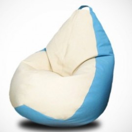 Молочно голубая кресло груша из экокожи