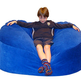 Детский синий бескаркасный диван