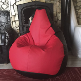 Красно черная кресло груша из Экокожи