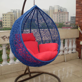 Купить синее подвесное кресло шар в Украине