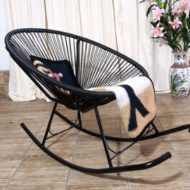 Купить плетеное кресло качалка из ротанга