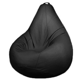 Черное кресло груша из кож зама