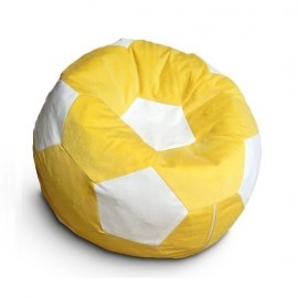 Кресло мешок мяч жёлто белый по низкой цене в Украине