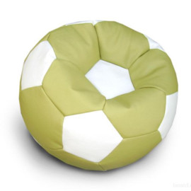 Кресло мешок футбольный мяч салатово белого цвета