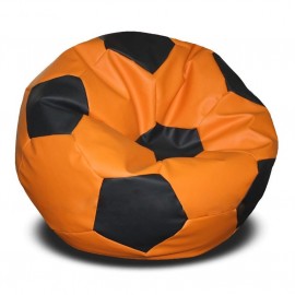 Оранжево черный кресло мешок мяч из экокожи
