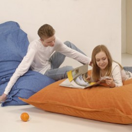 Оранжевый кресло мат подушка из велюра